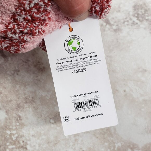 Booties Crew Fuzzy Grippers Joyspun Lounge Non Slip 2 Pair Socks Womens Sz 4-10 - Picture 6 of 7